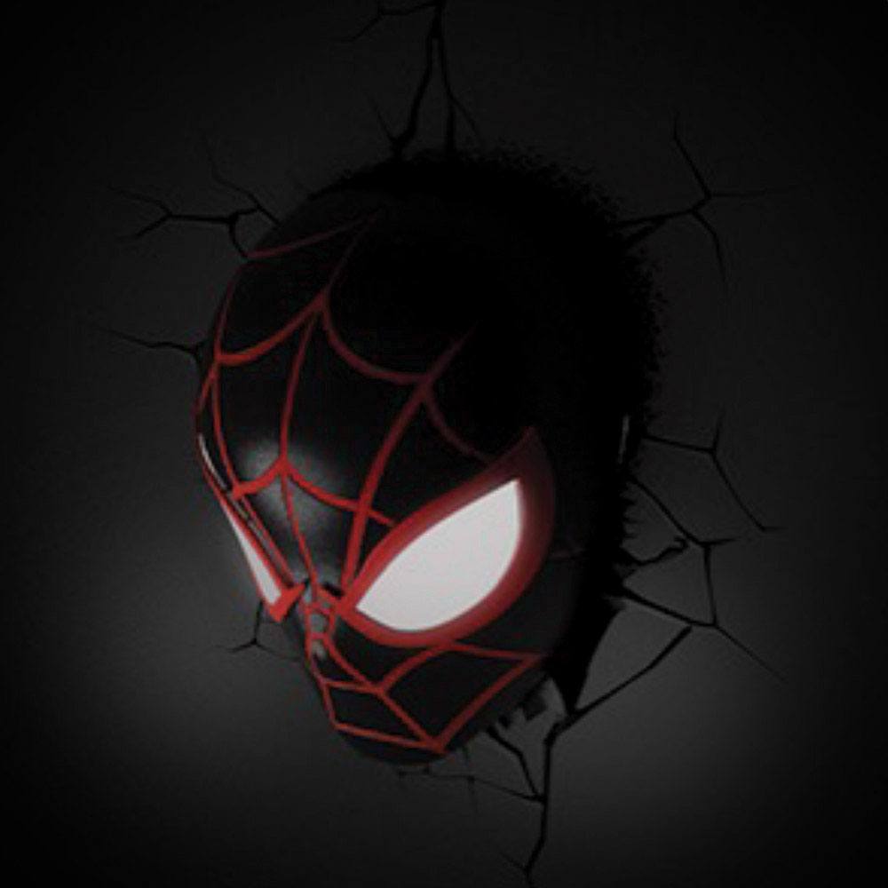 Marvel 3D LED Leuchte Spider-Man Miles Morales Face 3D 