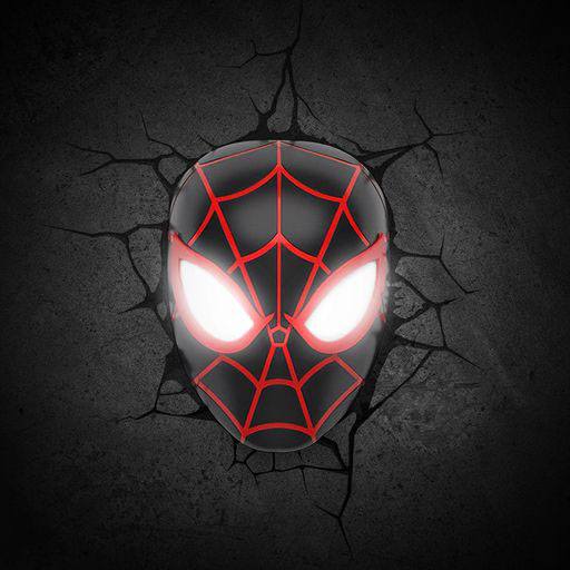 Marvel 3D LED Leuchte Spider-Man Miles Morales Face 3D 