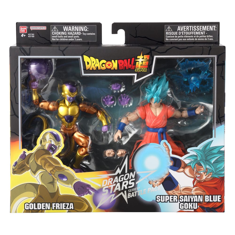 Dragon Ball Super Dragon Stars Actionfiguren 2er-Pack Battle Pack: Golden Frieza vs Super Saiyan Blue Goku 17 cm