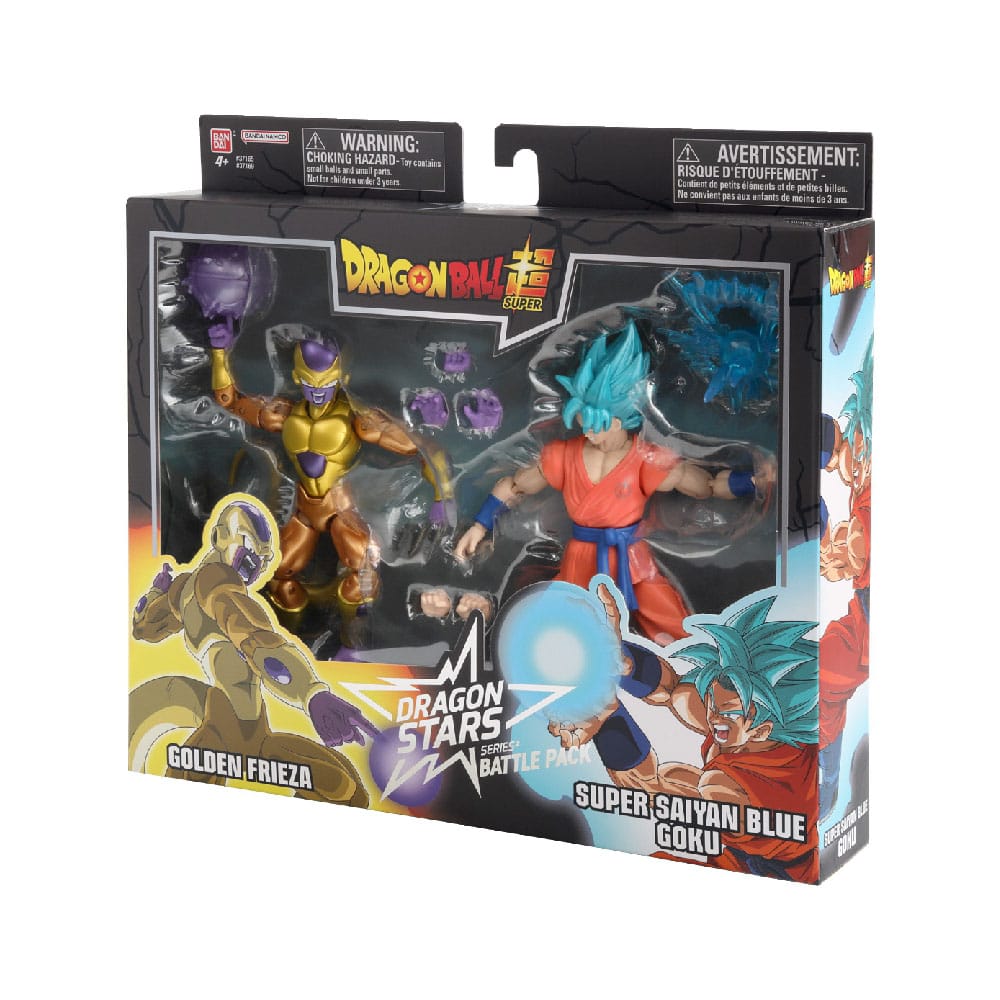 Dragon Ball Super Dragon Stars Actionfiguren 2er-Pack Battle Pack: Golden Frieza vs Super Saiyan Blue Goku 17 cm