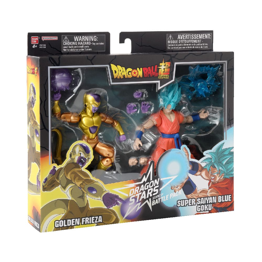 Dragon Ball Super Dragon Stars Actionfiguren 2er-Pack Battle Pack: Golden Frieza vs Super Saiyan Blue Goku 17 cm