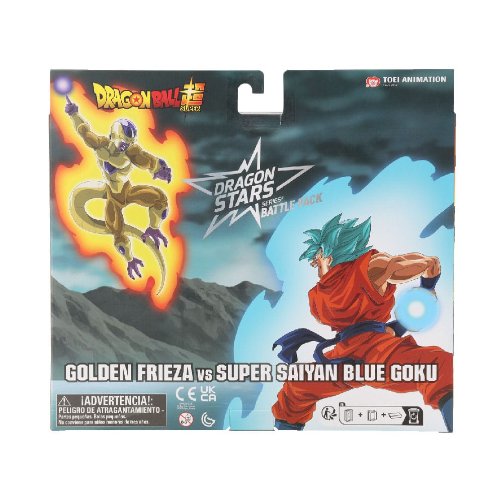 Dragon Ball Super Dragon Stars Actionfiguren 2er-Pack Battle Pack: Golden Frieza vs Super Saiyan Blue Goku 17 cm