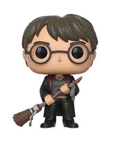 Harry Potter POP! Movies Vinyl Figur Harry with Firebolt & Feather 9 cm