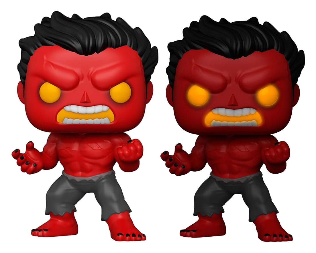 Marvel POP! Vinyl Figur Red Hulk w/(GW)Chase 9 cm Sortiment (6)