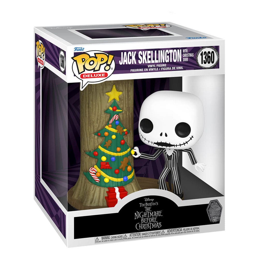 Nightmare before Christmas 30th POP! Deluxe Vinyl Figur Jack w/C.Town Door 9 cm