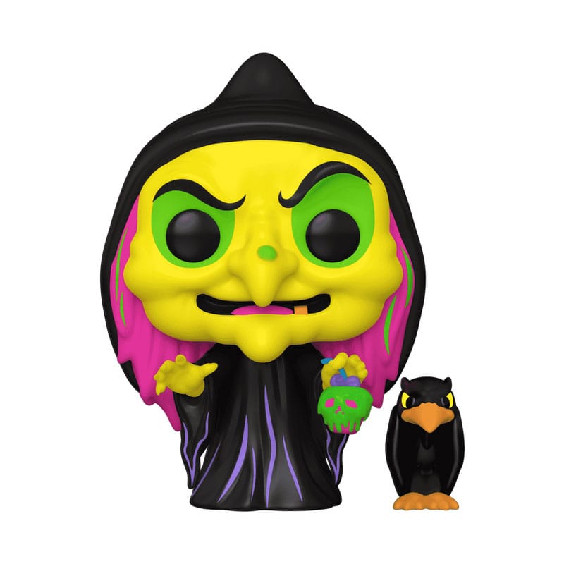 Snow White POP & Buddy! Animation Vinyl Figur Disguised Evil Queen with Raven (Black Light) Exclusive 9 cm 