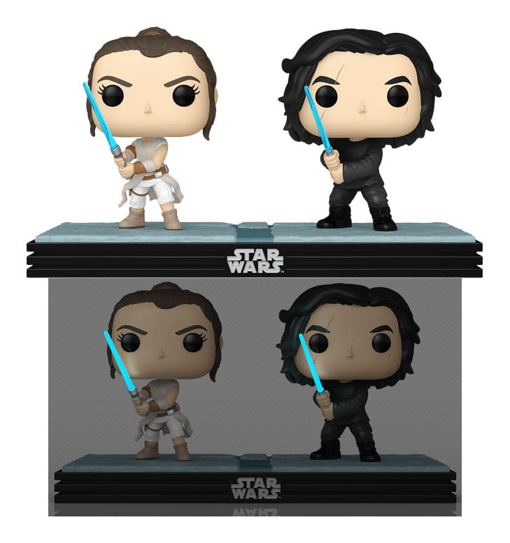 Star Wars POP! Movie Moments Vinyl Wackelkopf Figuren Doppelpack Kylo & Rey 9 cm