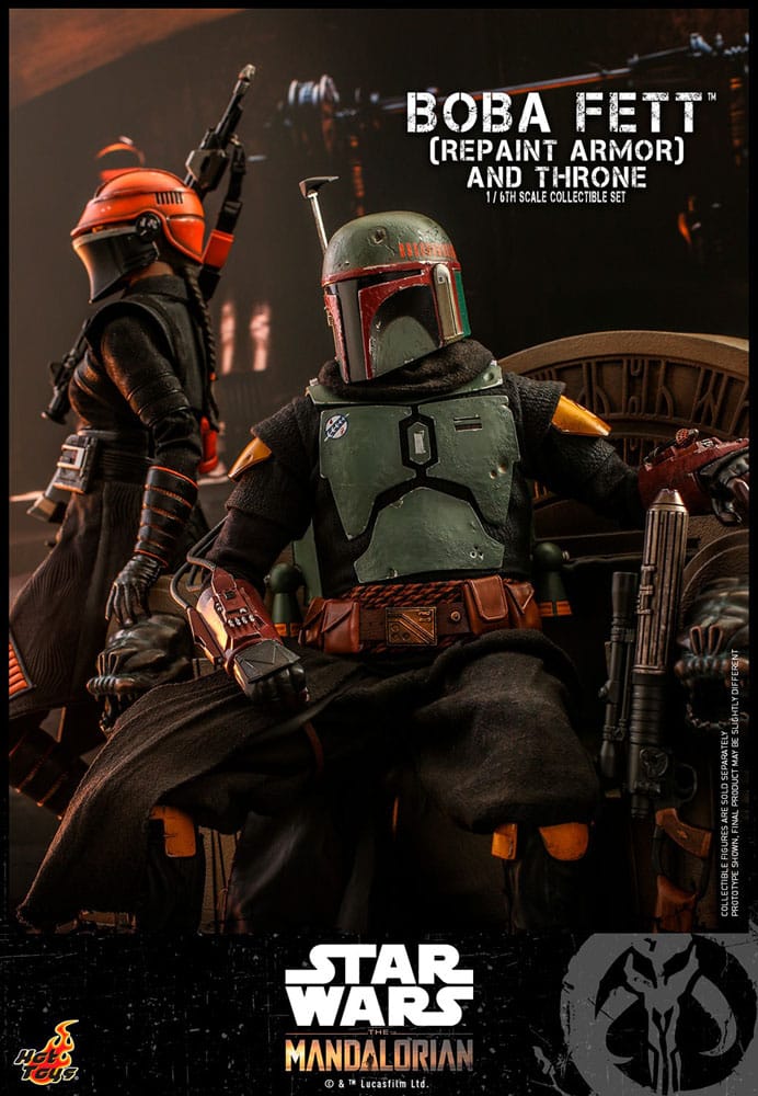 Star Wars: The Mandalorian Actionfigur 1/6 Boba Fett Repaint Armor and Throne Special Edition 30 cm