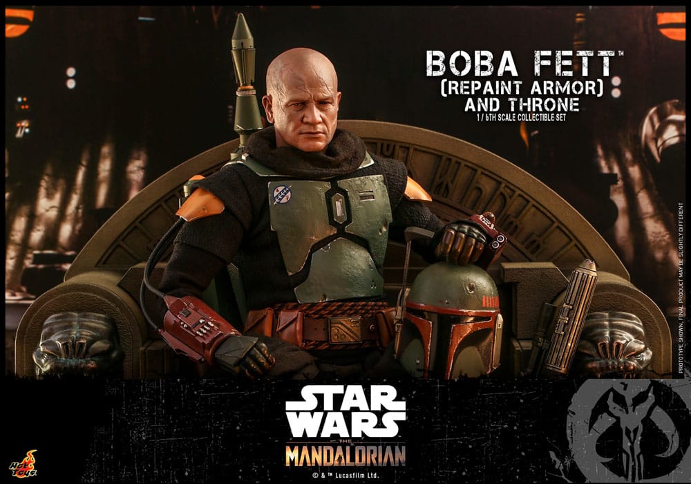 Star Wars: The Mandalorian Actionfigur 1/6 Boba Fett Repaint Armor and Throne Special Edition 30 cm