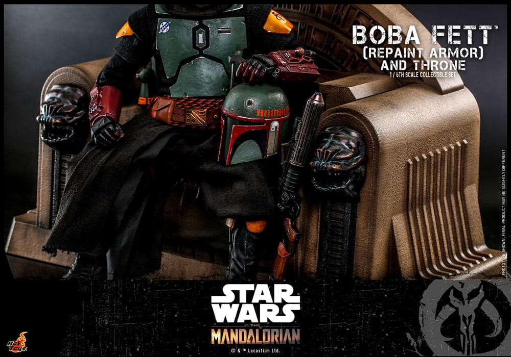 Star Wars: The Mandalorian Actionfigur 1/6 Boba Fett Repaint Armor and Throne Special Edition 30 cm