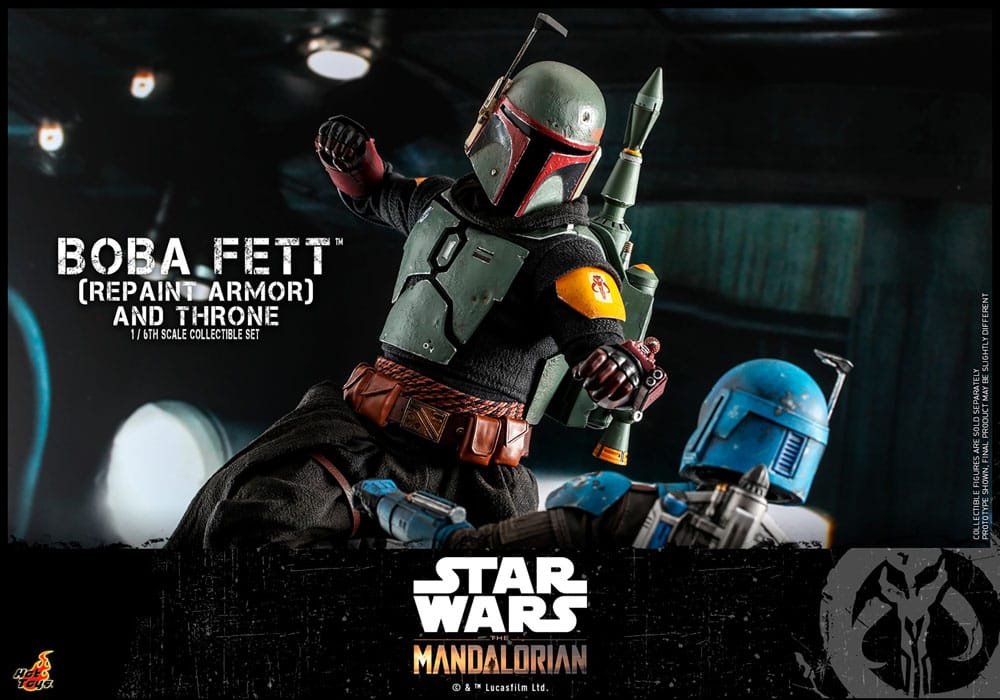 Star Wars: The Mandalorian Actionfigur 1/6 Boba Fett Repaint Armor and Throne Special Edition 30 cm