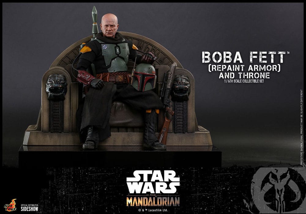 Star Wars: The Mandalorian Actionfigur 1/6 Boba Fett Repaint Armor and Throne Special Edition 30 cm