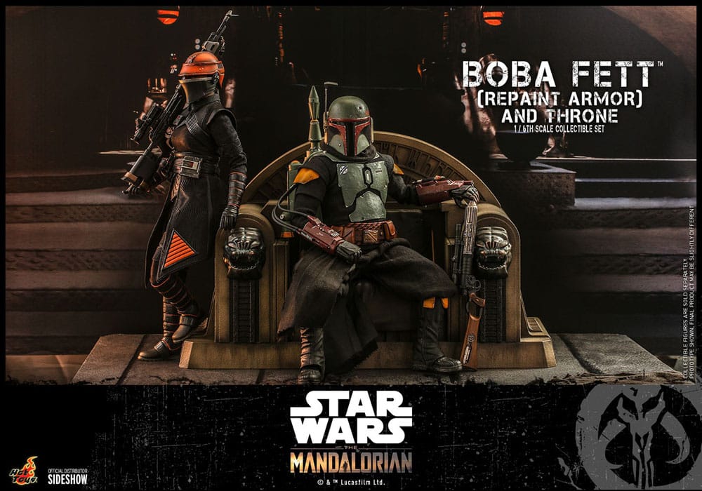 Star Wars: The Mandalorian Actionfigur 1/6 Boba Fett Repaint Armor and Throne Special Edition 30 cm