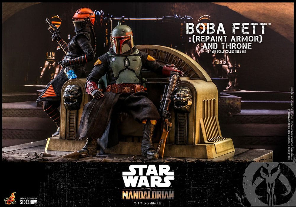 Star Wars: The Mandalorian Actionfigur 1/6 Boba Fett Repaint Armor and Throne Special Edition 30 cm