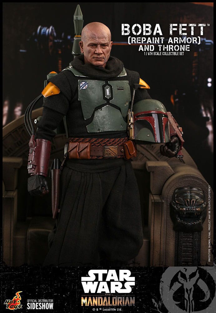 Star Wars: The Mandalorian Actionfigur 1/6 Boba Fett Repaint Armor and Throne Special Edition 30 cm