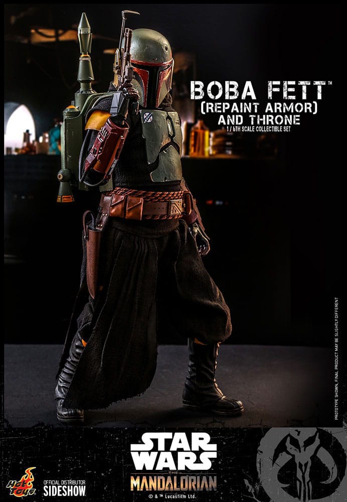 Star Wars: The Mandalorian Actionfigur 1/6 Boba Fett Repaint Armor and Throne Special Edition 30 cm