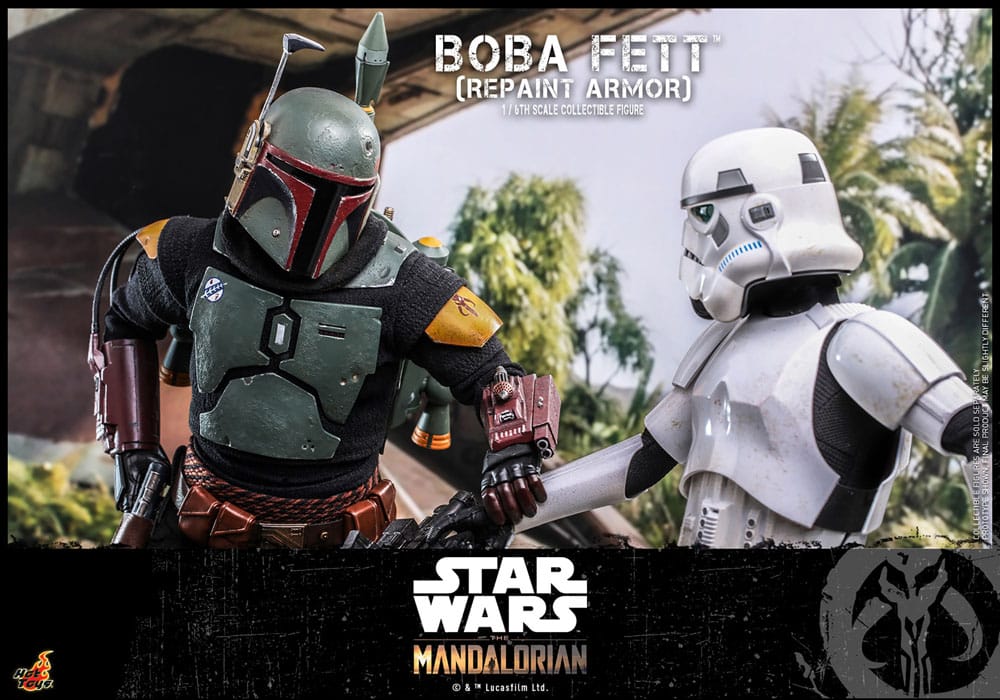 Star Wars: The Mandalorian Actionfigur 1/6 Boba Fett Repaint Armor Special Edition 30 cm