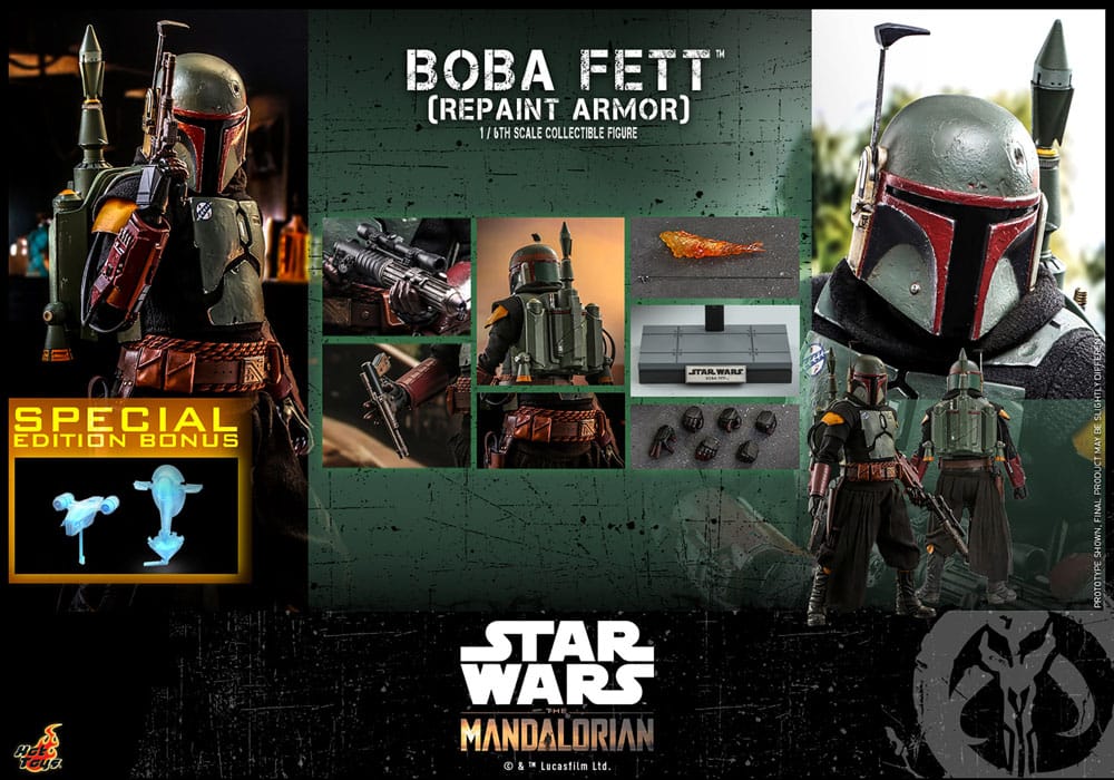 Star Wars: The Mandalorian Actionfigur 1/6 Boba Fett Repaint Armor Special Edition 30 cm