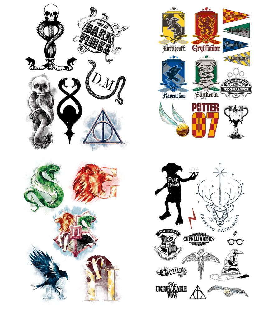 Harry Potter Tattoos 35-er Set 