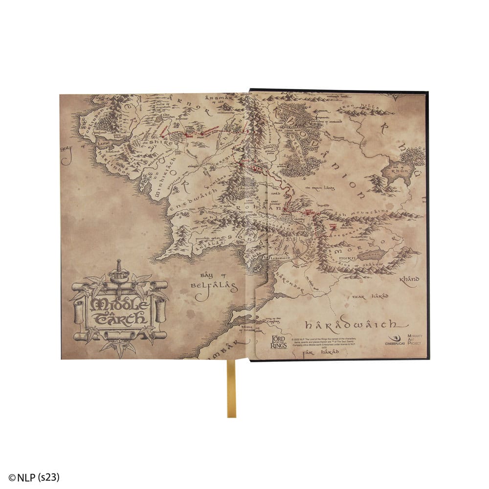 Herr der Ringe Notizbuch Map of Middle Earth