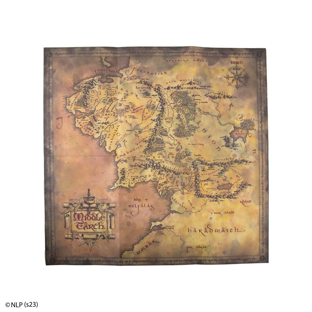 Herr der Ringe Notizbuch Map of Middle Earth