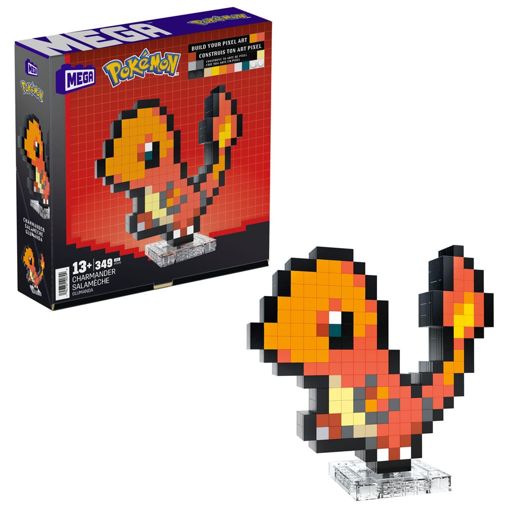 Pokémon MEGA Bauset Glumanda Pixel Art