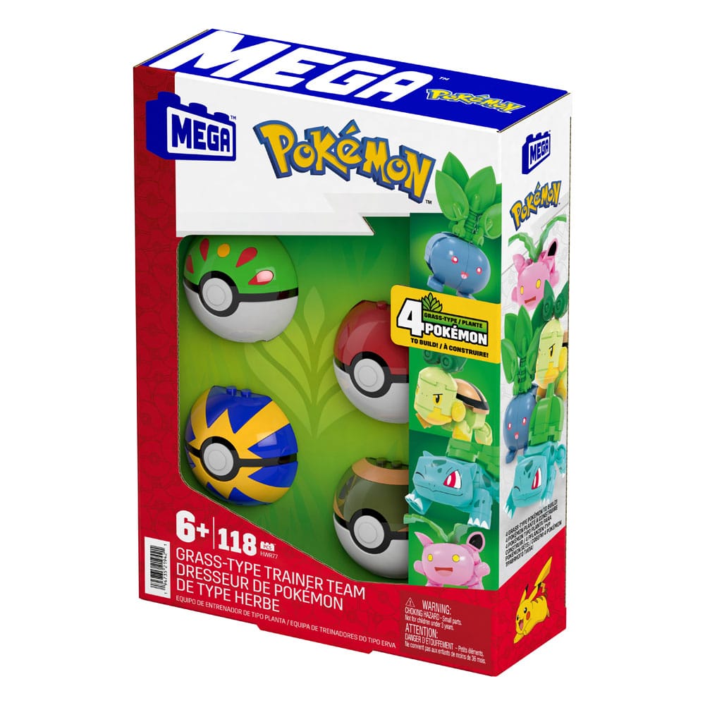 Pokémon MEGA Bauset 4 Pflanzen-Typ Pokémon Sets