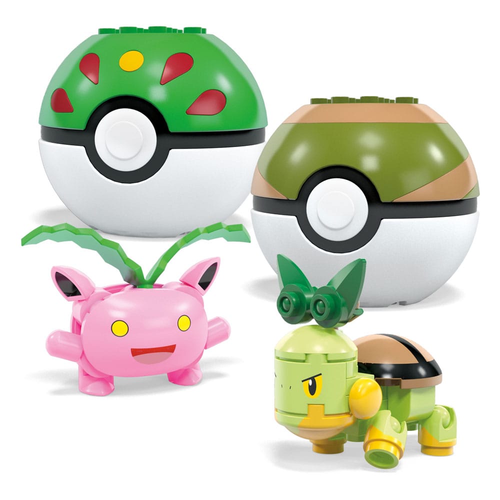 Pokémon MEGA Bauset 4 Pflanzen-Typ Pokémon Sets