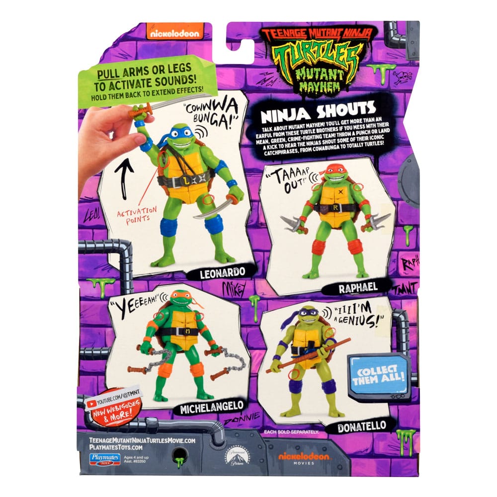 Teenage Mutant Ninja Turtles: Mutant Mayhem Ninja Shouts Action Figuren 15 cm Sortiment (8)