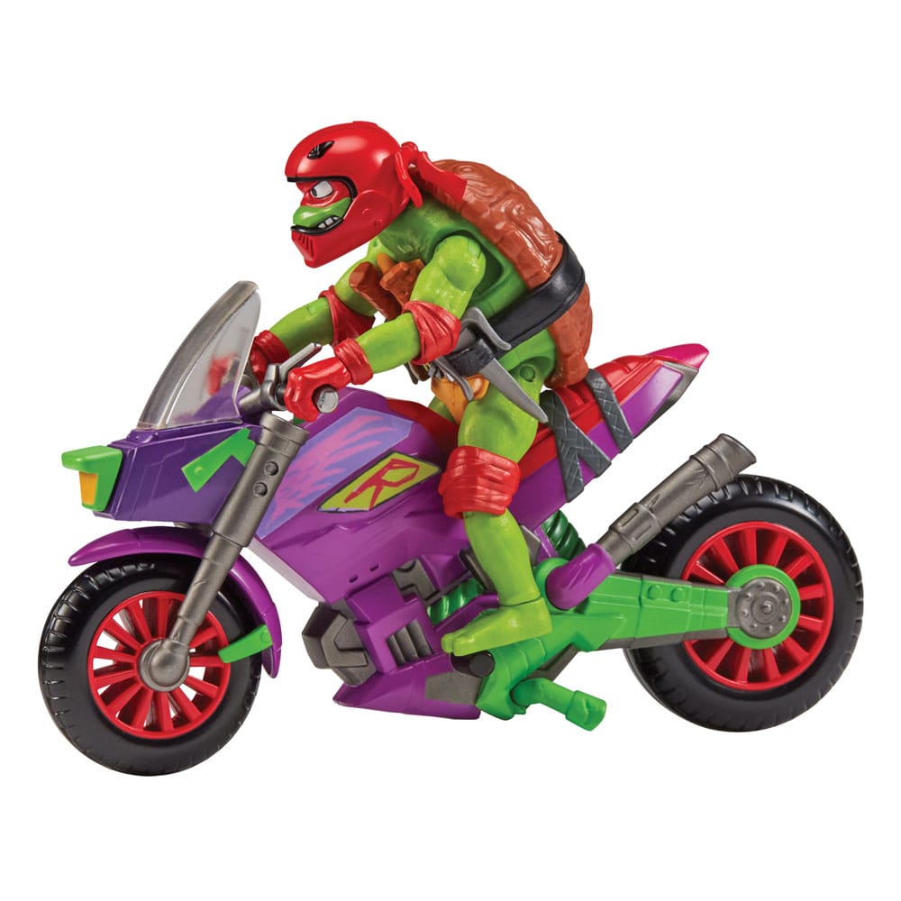 Die Abenteuer der Teenage Mutant Ninja Turtles Actionfigur mit Fahrzeug Raphael & Purple Dragon 12 cm