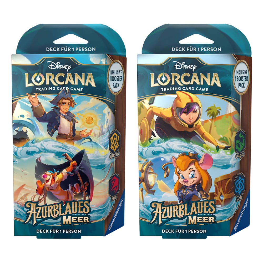 Disney Lorcana TCG Azurblaues Meer Starter Decks Display (8) *Deutsche Edition*