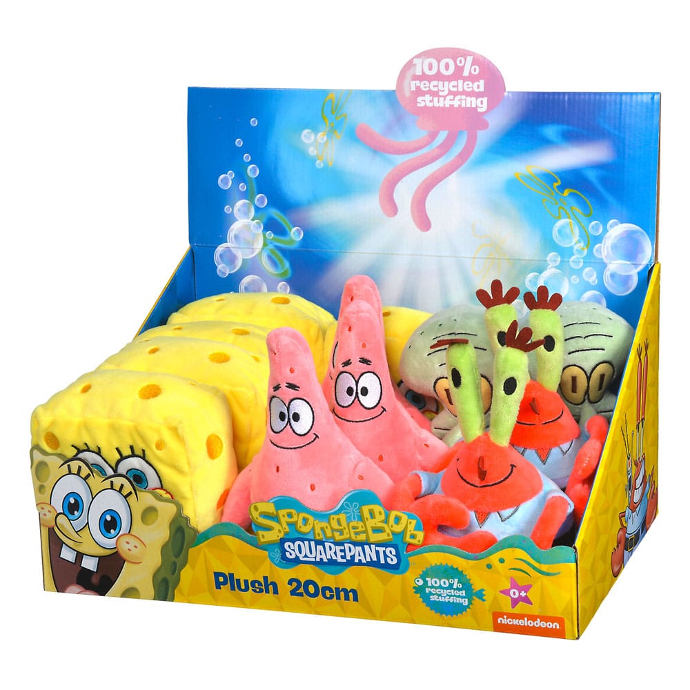 Spongebob Schwammkopf Plüschfiguren 20 cm Sortiment (12)   