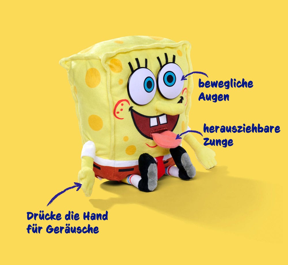 SpongeBob Schwammkopf Plüschfigur mit Sound SpongeBob 30 cm   