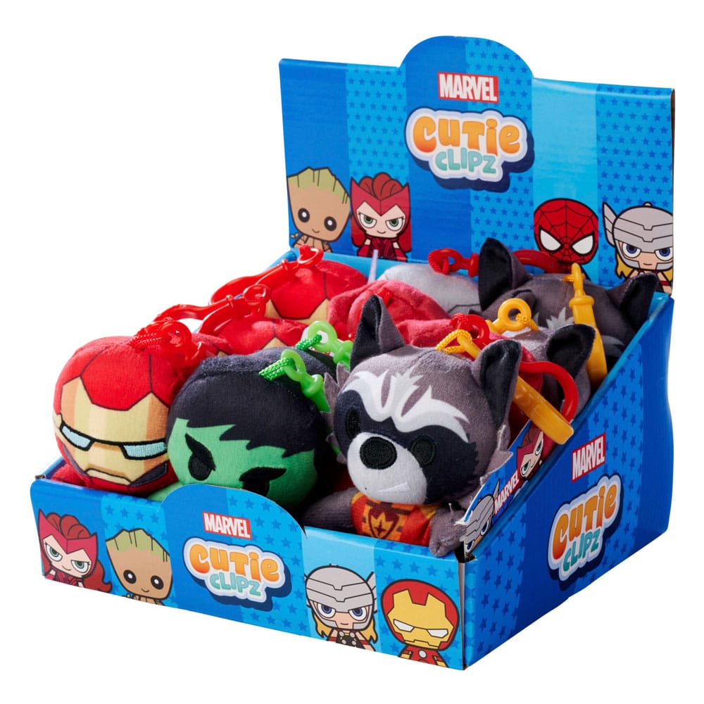 Marvel Cutie Clipz Plüsch-Schlüsselanhänger Sortiment (12)     