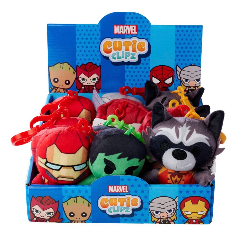 Marvel Cutie Clipz Plüsch-Schlüsselanhänger Sortiment (12)     