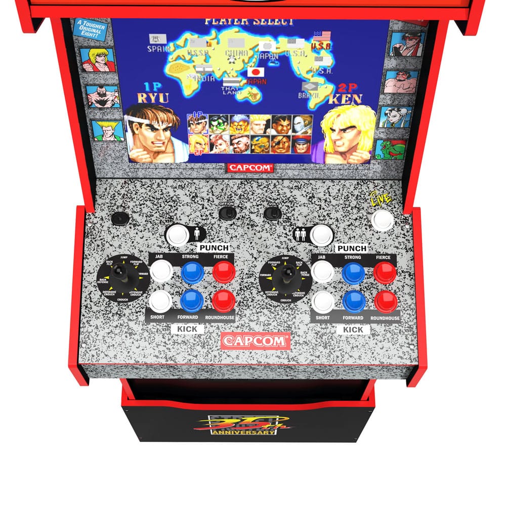 Arcade1Up Videospiel-Automat Street Fighter II / Capcom Legacy Yoga Flame Edition 154 cm