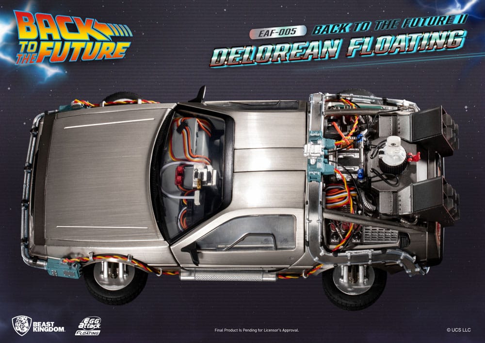 Back to the Future Egg Attack Floating Statue Back to the Future II DeLorean Standard Version 20 cm