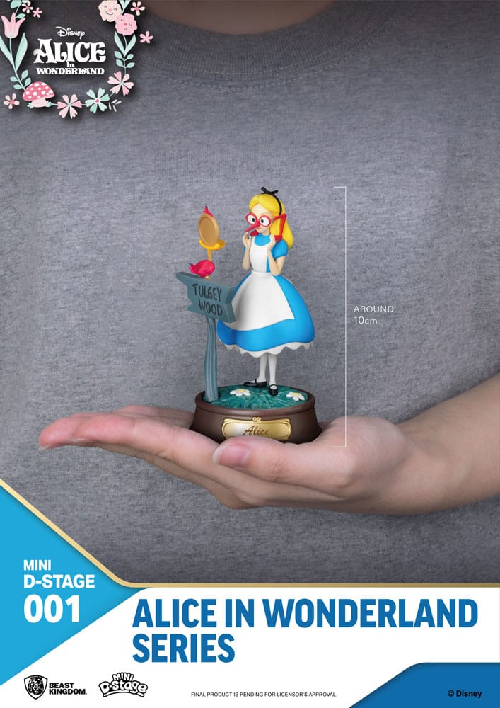 Alice im Wunderland Mini Diorama Stage PVC Statue White Rabbit 10 cm