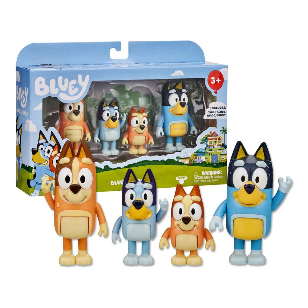 Bluey Actionfiguren 4er-Pack