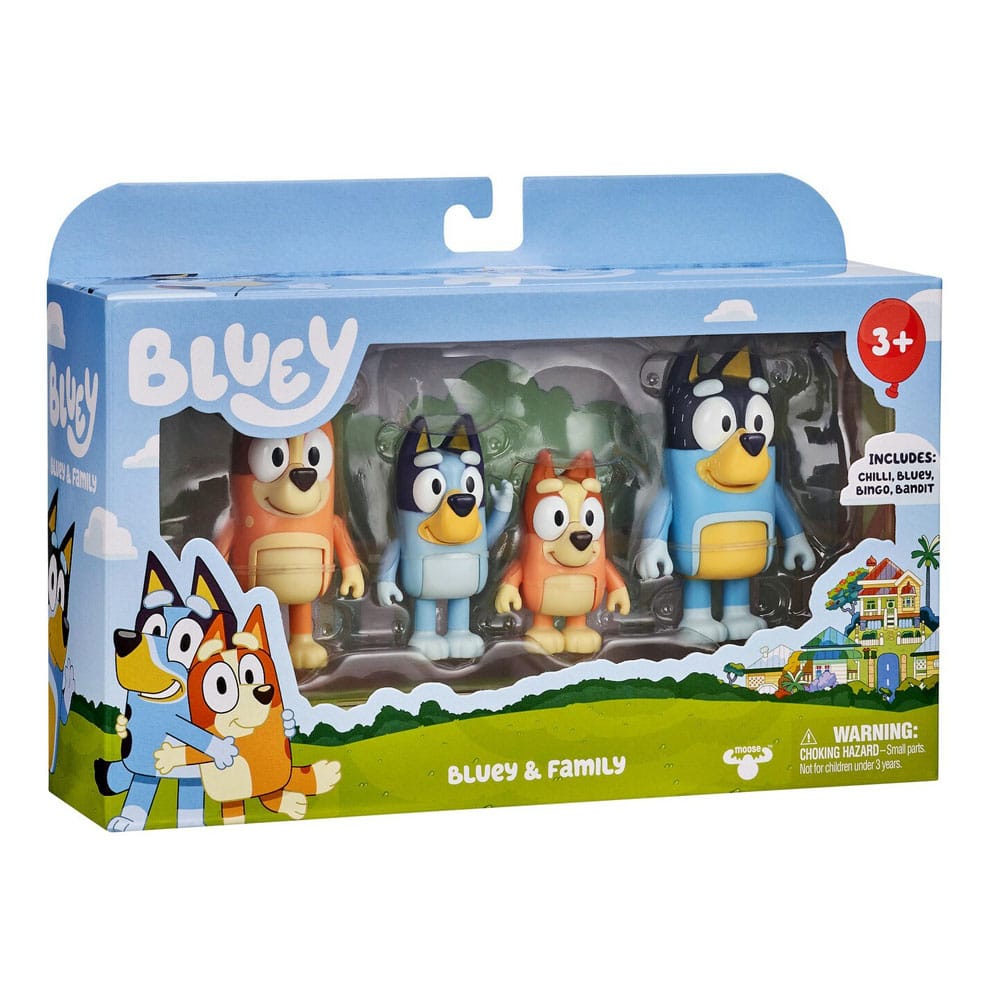 Bluey Actionfiguren 4er-Pack