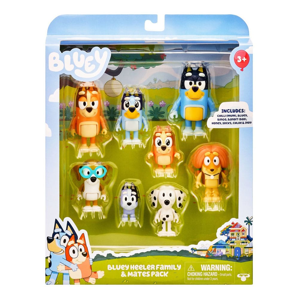 Bluey Actionfiguren 8er-Pack