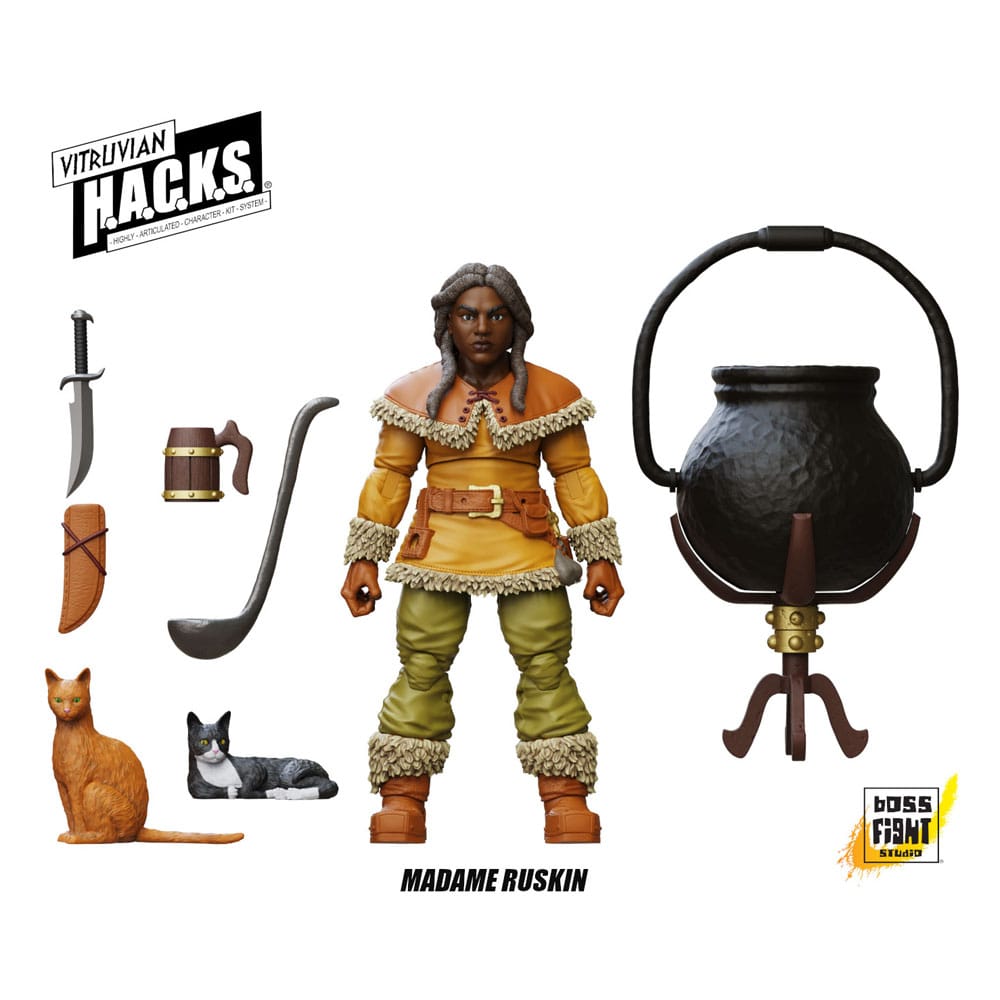 Vitruvian H.A.C.K.S. Actionfigur Dwarf Tavern Keeper Madame Ruskin