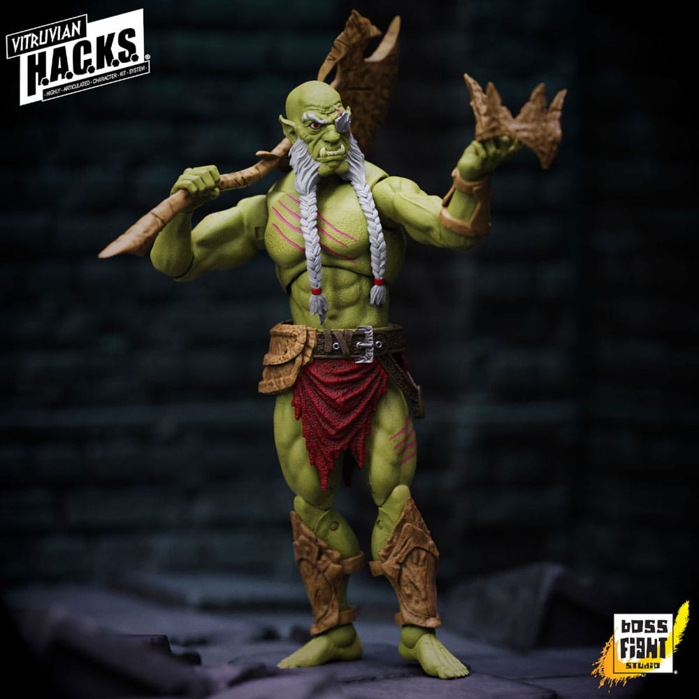 Vitruvian H.A.C.K.S. Actionfigur Mighty Orc Sovran Bur'Zagi