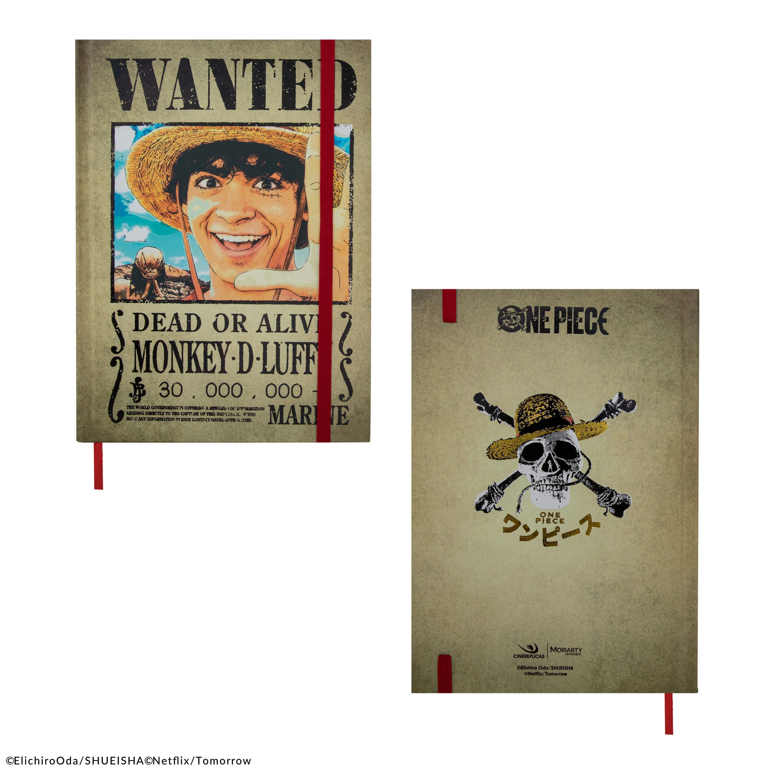 One Piece Notizbuch Wanted Posters