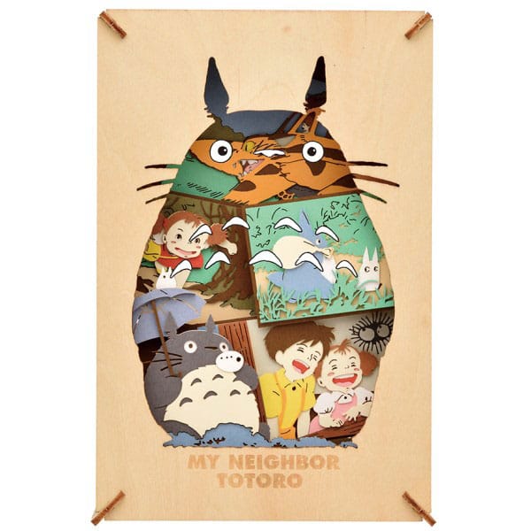 Mein Nachbar Totoro Paper Model Kit Paper Theater Wood Style Silhouette Big Totoro