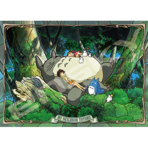 Mein Nachbar Totoro Puzzle Stained Glass Napping with Totoro (500 Teile)