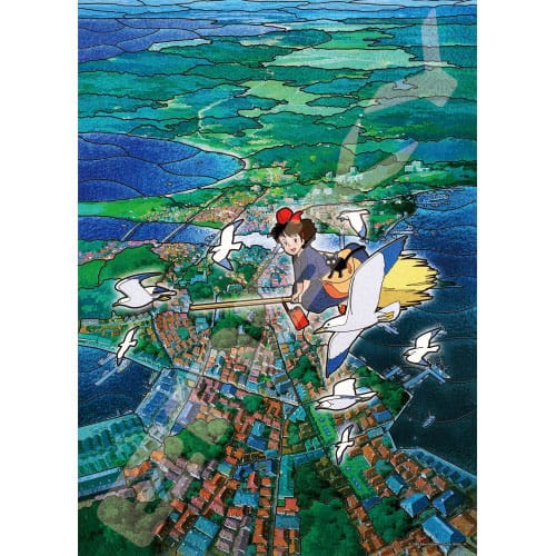 Kikis kleiner Lieferservice Puzzle Stained Glass Koriko City's Sky (500 Teile)