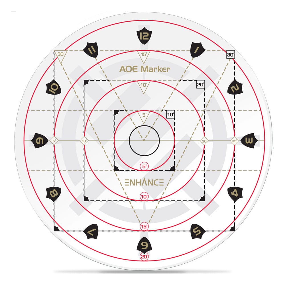 Enhance RPG Series 30ft Spell AoE Damage Template