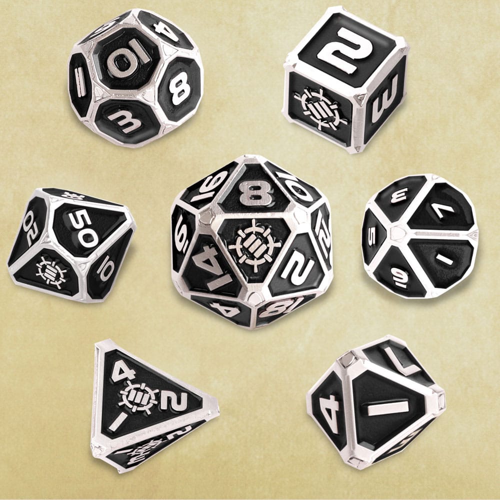 Enhance Tabletop Series Metall RPG Würfel Set Black (7)