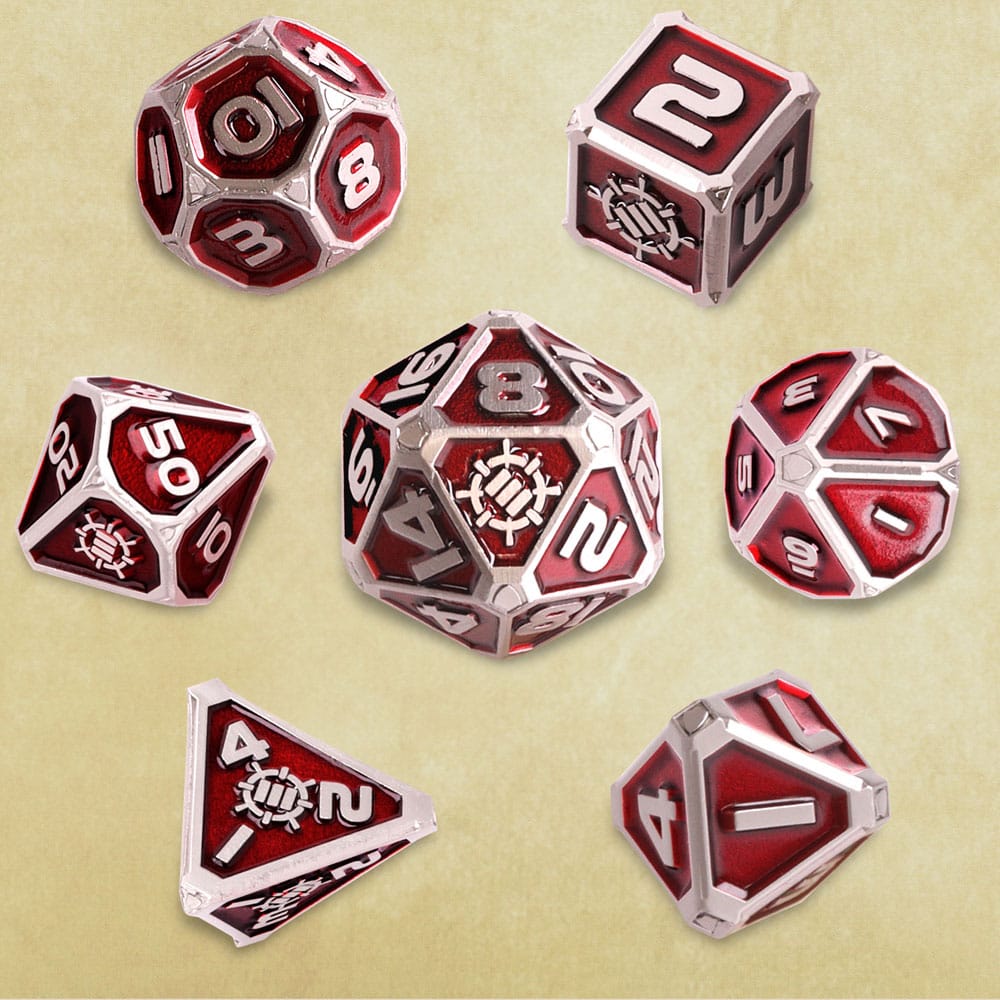 Enhance Tabletop Series Metall RPG Würfel Set Red (7)